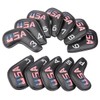 Golf Builder 12pcs/Set Black Leather USA Golf Club Iron Head