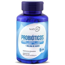 PROBIOTICOS  Natgel Probioticos Digestivos  Cepas Importantes Esenciales y Inulina de Agave como Prebiotico  120 Capsulas DRCaps de Prolongacion...   