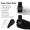 BOBISUKA Black White Face Paint Stick with Setting Powder Set,