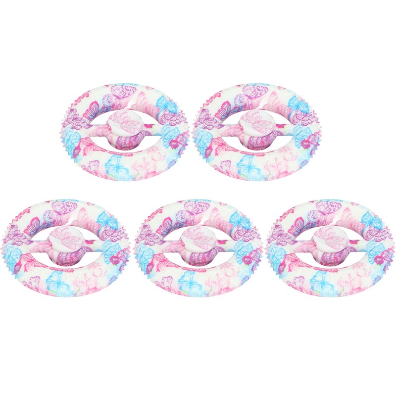 5PCS Round Hand Grip Ring Printed Silicone Fidget Toy Finger