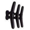 Rustic Weathered Black Cast Iron Boat Cleat Wall Hooks, Nautical
