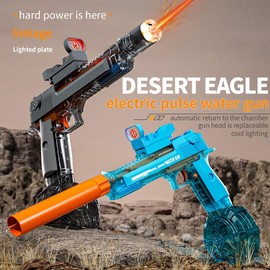 2025 New Upgrade Electric Water Shooter with LED Effects Toys – Long-Range 25-40feet Water Toy for Kids & Adults, High Powered IP67 Waterproof,Fun Summer Outdoor Play, Pool Parties & Gifts,Swimming Pools:_blue