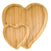 BinaryABC Heart Shaped Charcuterie Board Wood Serving Platters and Trays