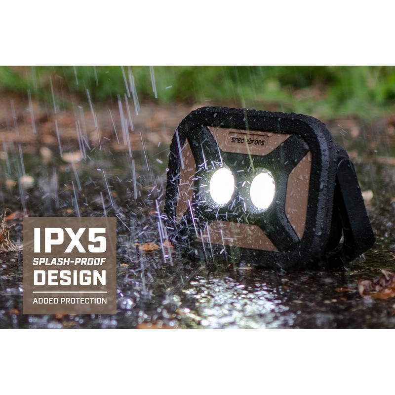 Spec Ops Tools Rechargeable LED Work Light, 800 Lumens, Waterproof,
