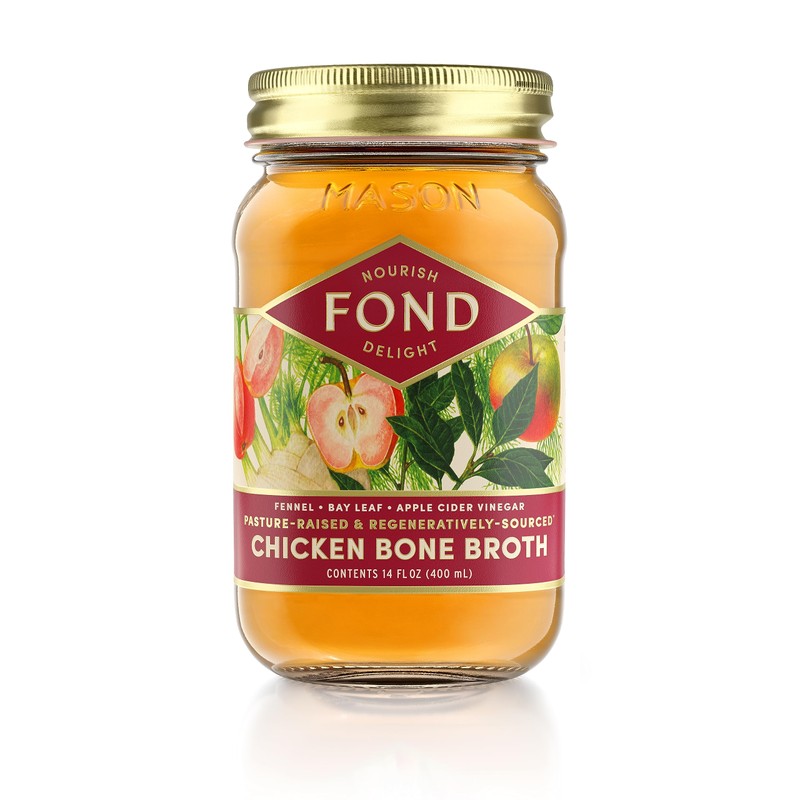 FOND Pasture-Raised Regenerative Chicken Bone Broth infused with Organic Fennel