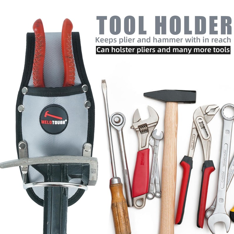 MELOTOUGH Plier Holster Tool Holder and Heavy Duty Steel Loop