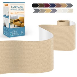 KING MOUNTAIN Canvas Repair Tape,Outdoor Gear Patch, 4×63 Inches,Waterproof,Self-Adhesive for Repairing Boat Covers,Sun Shades,Sofas,Tents,Lounge Chairs,Awnings (Khaki)