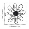 Daisy Flower Rubber Stamp, 3/5 Inch Small Mini Stamp for