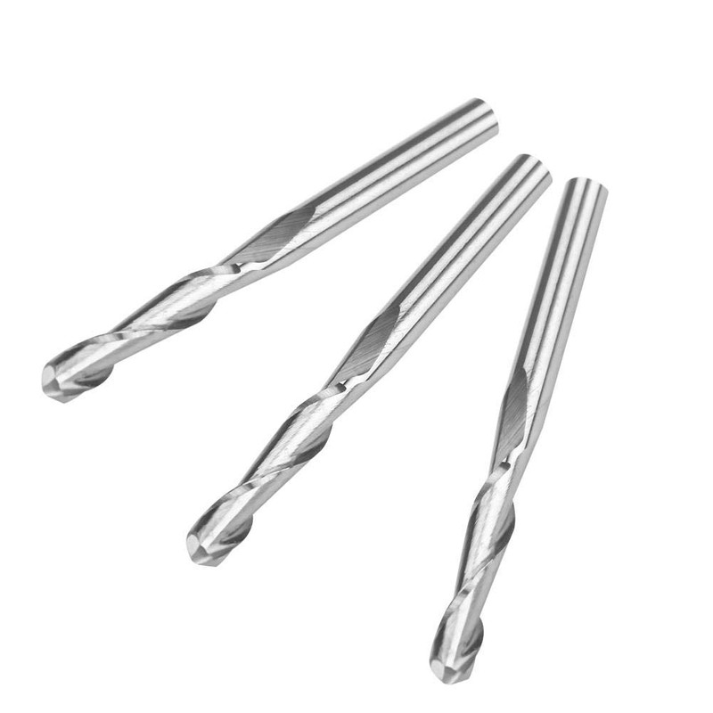 Ball Head Milling Cutter Double Flutes Carbide CNC Bits for
