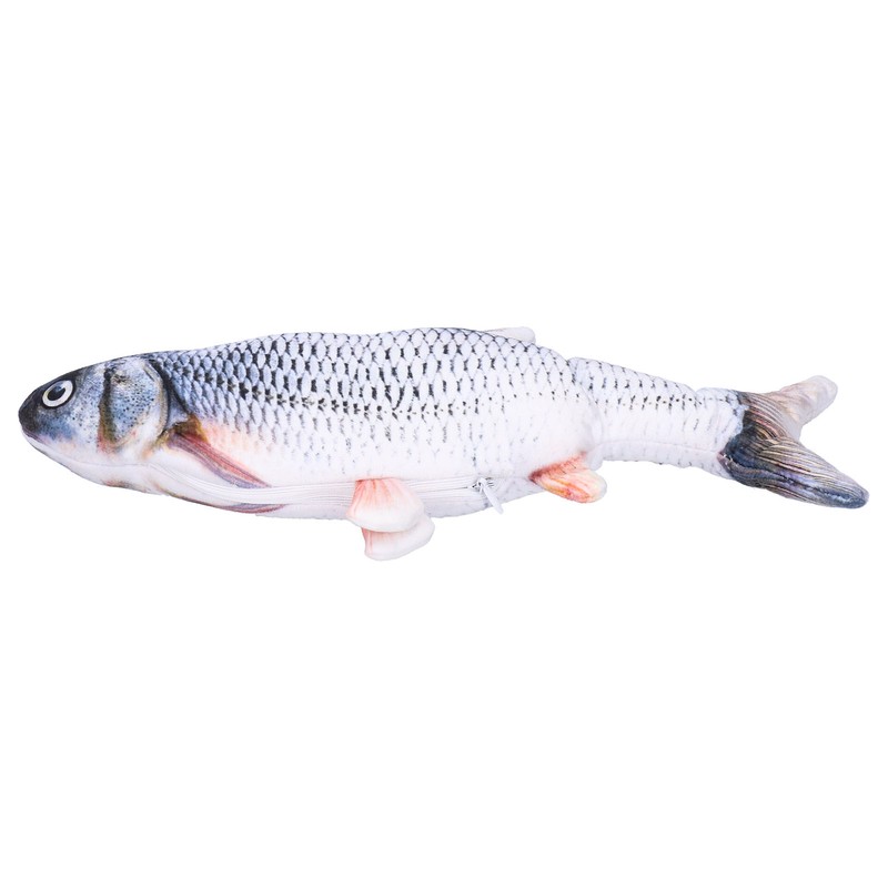 Electric Fish Cat Toy Plush Moving Wagging Jumping Automatic Simulation