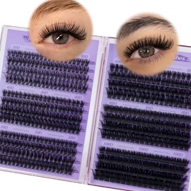 LZM Individual Eyelashes Lash Clusters - D Curl Individual Lashes 10-16mm Fluffy Cluster Lashes Wispy Cluster Lashes Individual Cluster Soft Eyelash Clusters(30+40+50+60+80+100D)