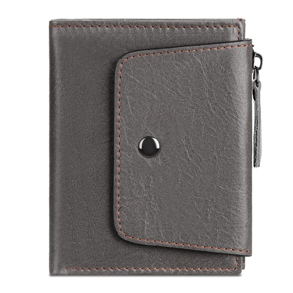 GOIACII Mens Wallet RFID Blocking Retro Bifold Leather Wallets Mens