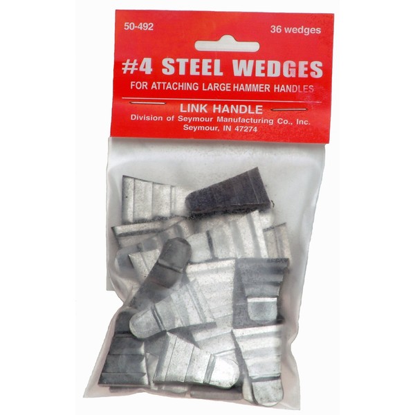 Link Handles 64147 Corrugated Steel Wedges for Sledge Hammers, No. 5, 1 in Width x 1-1/16 in Height