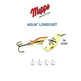 MEPPS Aglia Longcast Black Silver Gold Tiger Sizes 2 3 4 5 8 g Weight 12 g 17 g 24 g (Gold (Gold), 3/12 g