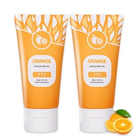 Orange Exfoliating Gel Scrub for Face and Body Skin, Deep Cleansing Moisturizing Skin Exfoliator Gel, Natural Orange Exfoliating Gel, Orange Peeling Gel