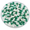 Size 0 Empty Gelatin Capsule Green and White, 102 Count