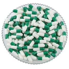 Size 0 Empty Gelatin Capsule Green and White, 102 Count per Pack, Size 0,FreeDELIVERY UK, Pack of 102 Empty Green and White Capsules,102 Count per Pack