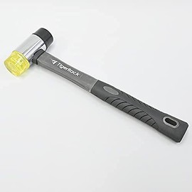 Tiger Rack 1 lb Rubber Hammer, Furniture Assembly, Camping, Shockless Hammer, Plastic Hammer, One Pound Combination Hammer