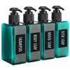 Segbeauty Square Pump Dispenser, 200ml 4pcs Translucent Lotion Bottles, Travel