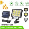 SQUADO JFJ Solar-Gartenleuchten für den Außenbereich, 117 LEDs, 3 Modi,