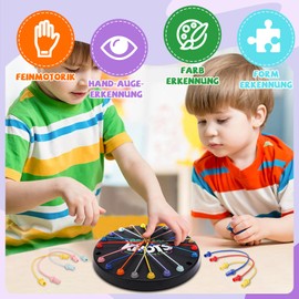 PKKP Brainy Knots Rope Untangling Table Strategy Board Game, Logic Games Knot Logic Game, Twisted Games Colourful Twisted Rope Puzzle Game, Family Games 2 to 4 Players