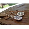 Flower of Life & Small Crystal Earrings in Transparent, Transparent