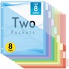 Forvencer 8 Count Dividers with Pockets, 8 Tab Dividers for