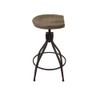 HomePop Maurice Backless Adjustable Stool, Charcoal