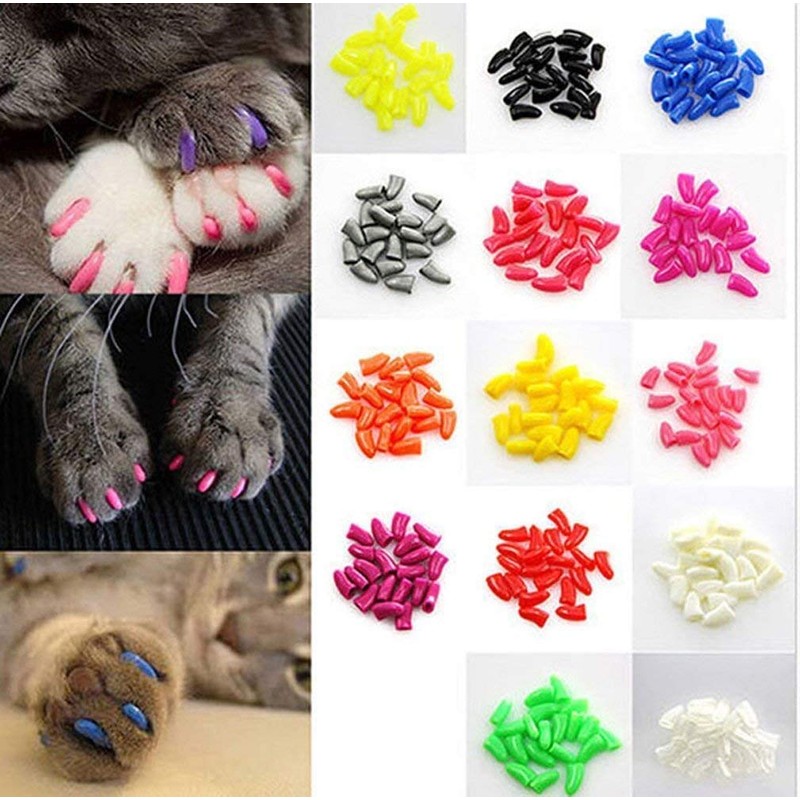 JOYJULY 100pcs Cat Nail Caps Kitten Caps Cat Caps Cat