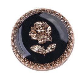 5 pcs Vintage Round Retro Gold Metal Rose Flower Pattern Buttons for Clothes Coats Decoration