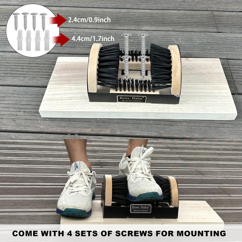 Boot Scrubber - Outdoor Heavy Duty Boot Scraper Brush &