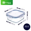 KADAX Glass Container with Lid, Food Container, Dishwasher Safe Food