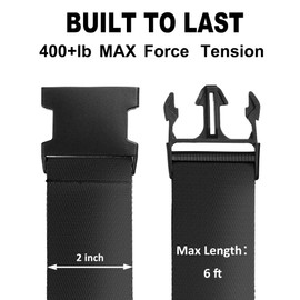 Luggage Straps for Suitcases TSA Approved Travel Belt 8 Pack by Chelmon (Black)