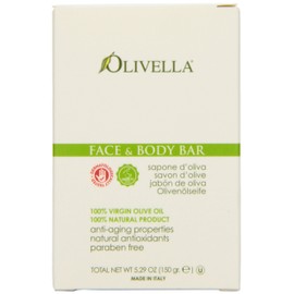 Olivella Face and Body Soap, Scented All-Natural 100% Virgin Olive Oil from Italy, 5.29-Ounce Bars (Pack of 12)
