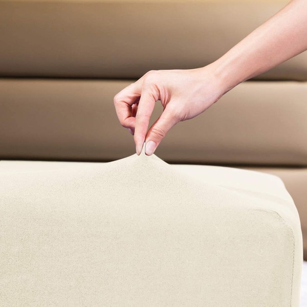 Fitted Bed Sheets Double Cream | Jersey Cotton Double Fitted