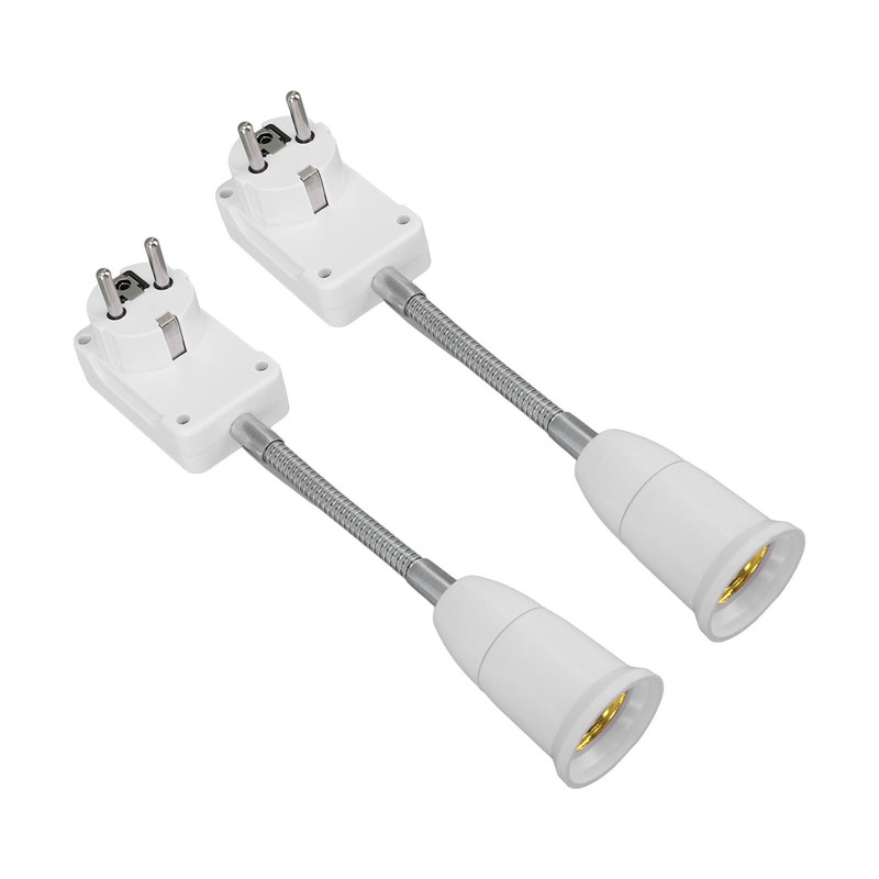 2PCS E27 E26 Hose Lamp Holder with Switch Universal 360