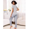 Litherday Women's Pyjamas Set Short Sleeve Cotton Pjs Loungewear Soft