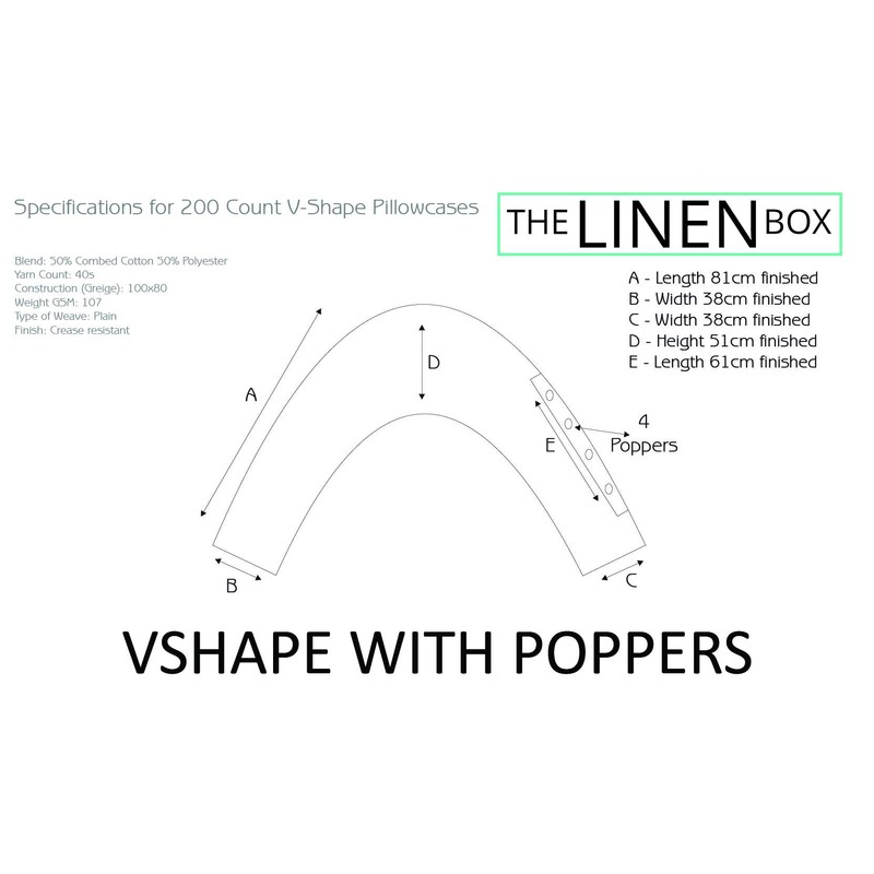 Belledorm V-Shaped Pillowcase, 200 Thread Count, Orthopaedic (Grey)