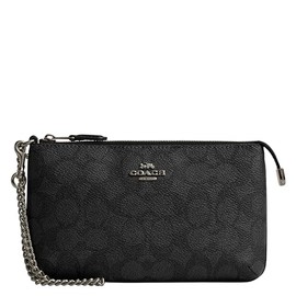 Coach Large Wristlet W Chain, QB/Charcoal/Black