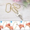 [PATIKIL] Brass Key Ring Set of 2 7mm Open Width