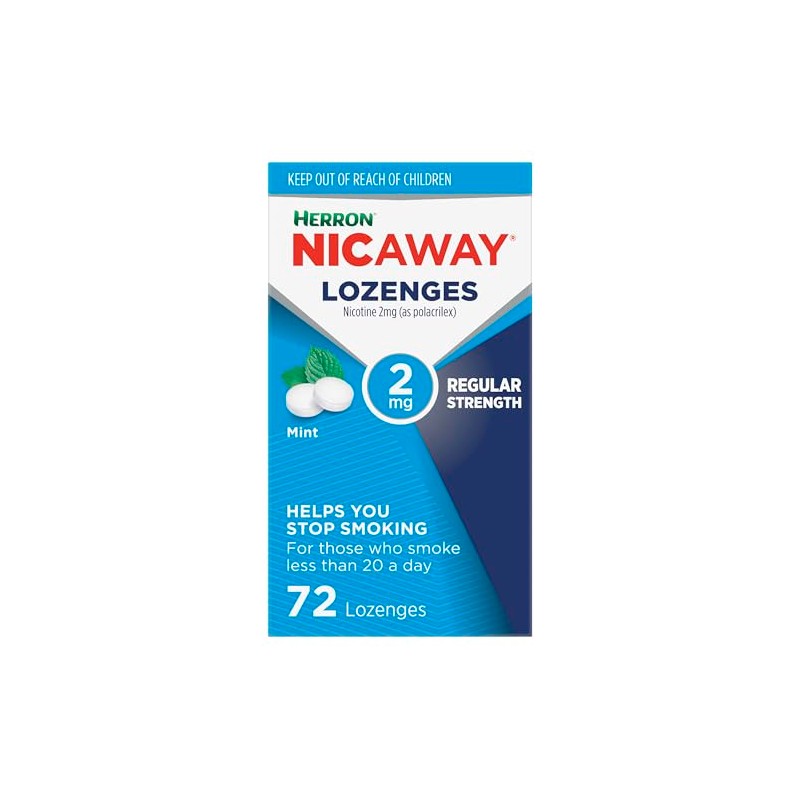 Nicaway 2mg Stop Smoking Mint Lozenge (Pack of 72)