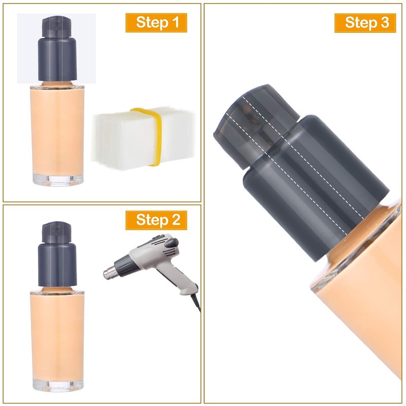 YTUCAS600 Pieces Shrink Bands Clear Perforated Heat Shrink Wrap Sealer