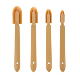 Cluoling 4pcs Caulking Finishing Tool Set Soft Caulking Spatula Grout Caulking Chip Applicator Tool Manual Caulking Tool for Kitchen, Bathroom, Brick, Window and More