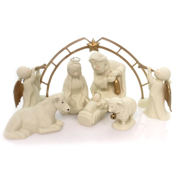 Department 56 Holy Night Nativity Figurine, 4.96" (Set of 8)