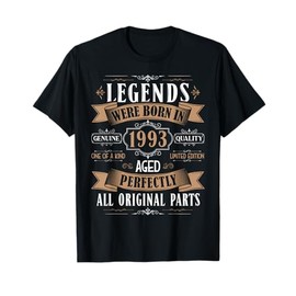 Legends Born In 1993 32nd Birthday 32 Years Old Bday Men T-Shirt