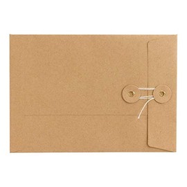 Envelope C5, 229 x 162 mm, Brown, Twine Closure, Kraft Paper, Envelope - Pack of 10