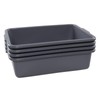 Bblina 13 Liter Commercial Bus Tubs, Plastic Shallow Plastic Tub