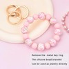 BAOSIWA Silicone Beaded Keychain Wristlet Key Ring Bracelet Cute Car