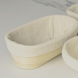 2 Pcs Round Bread Basket Cloth Liner Bread Proofing Basket Cloth Rattan Baking Dough Basket Cover Liner for Cooking Strainer Kitchen Baking Tools Oval Shape