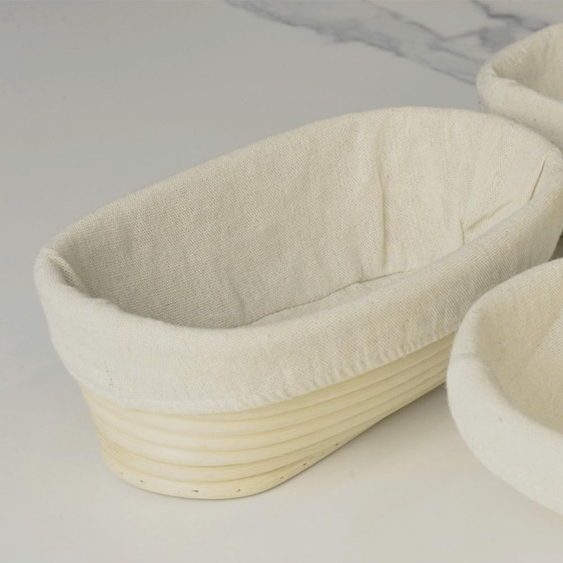 2 Pcs Round Bread Basket Cloth Liner Bread Proofing Basket
